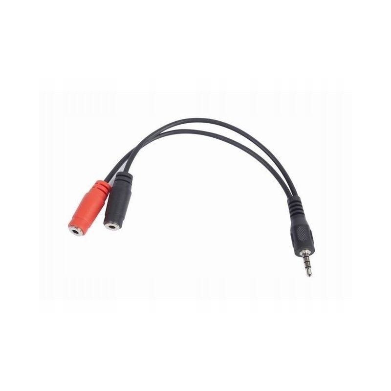 Kabel Adapter 2 x Mini Jack 3,5 mm Audio 4 PIN 20CM