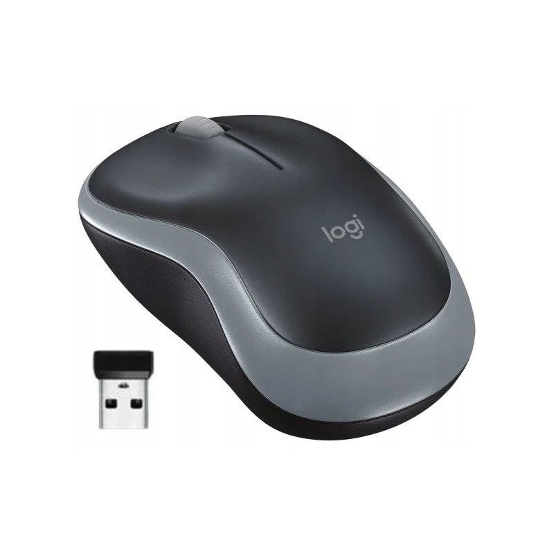 Mysz bezprzewodowa do laptopa LOGITECH M185 USB 910-002238 szara