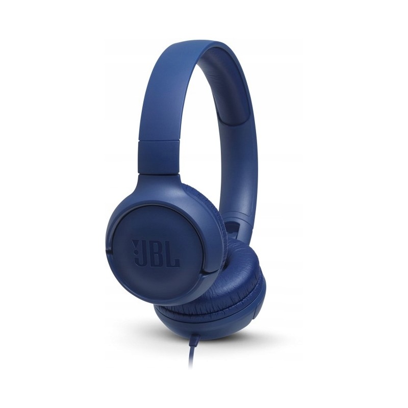 JBL T500 przewodowe słuchawki do pracy nauki blue